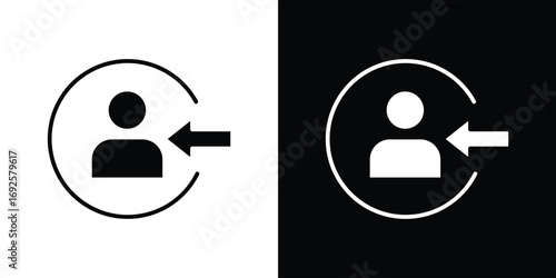 Login icon logo. simple graphic symbols