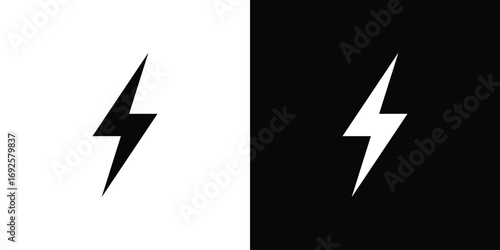 Lightning icon logo. simple graphic symbols