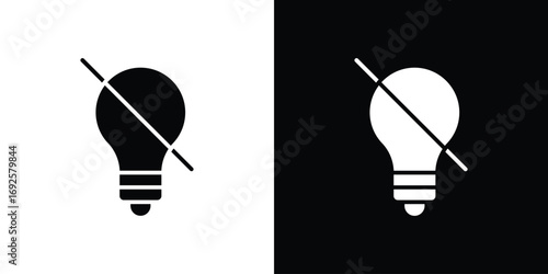 Light off icon logo. simple graphic symbols