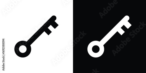 key icon logo. simple graphic symbols