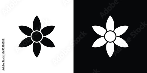 Jasmine icon logo. simple graphic symbols