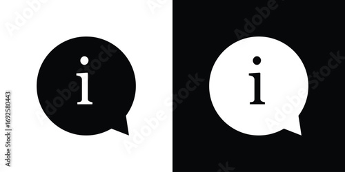 Information icon logo. simple graphic symbols