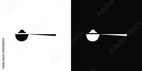 full spoon icon logo. simple graphic symbols