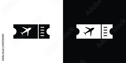 Flight tickets icon logo. simple graphic symbols