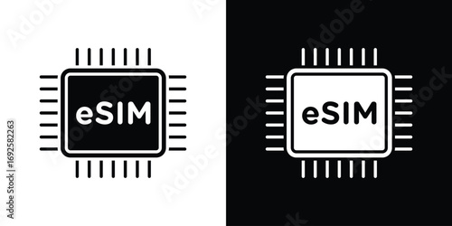 ESIM icon logo. simple graphic symbols