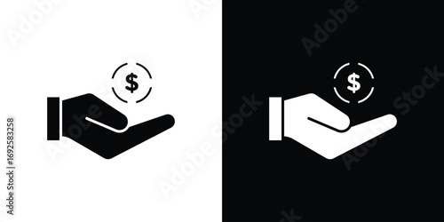 Contribution icon logo. simple graphic symbols