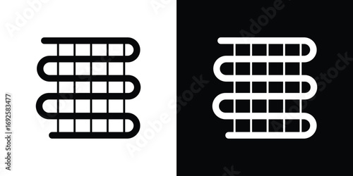 Condenser coil icon logo. simple graphic symbols