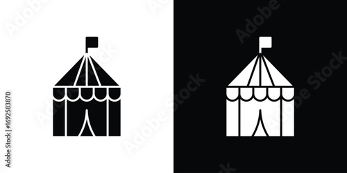 Circus tent icon logo. simple graphic symbols