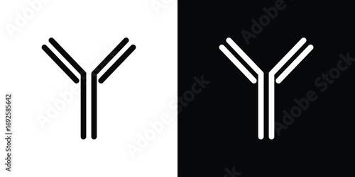 Antibody icon logo. simple graphic symbols