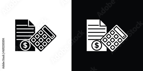 Accounting icon logo. simple graphic symbols
