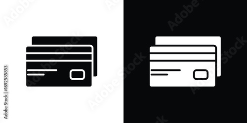 ATM card icon logo. simple graphic symbols