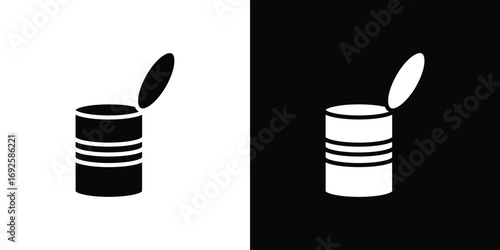 Tin can icon logo. simple graphic symbols