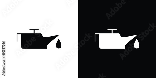 Oil can icon logo. simple graphic symbols