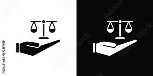 Law icon logo. simple graphic symbols