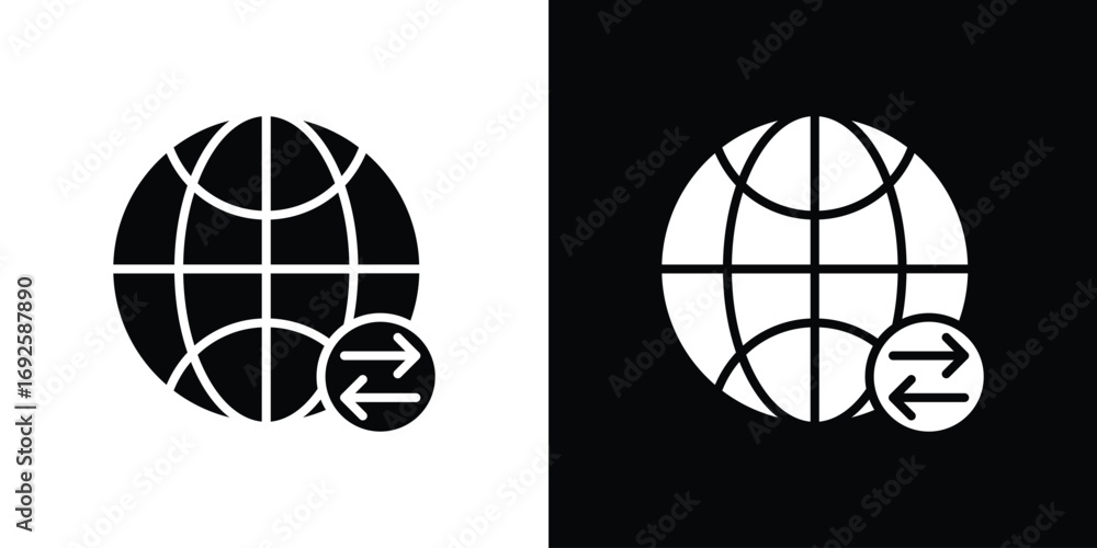 Fototapeta premium Import export icon logo. simple graphic symbols