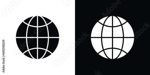 Globe icon logo. simple graphic symbols