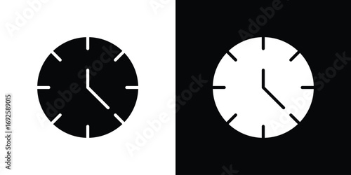 Clock icon logo. simple graphic symbols