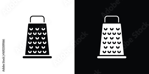 Cheese grater icon logo. simple graphic symbols