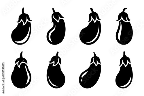 eggplant vegetable healthy food silhouette