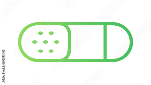 Adhesive bandage first aid medical plaster wound care band aid protection healthcare illustration outline