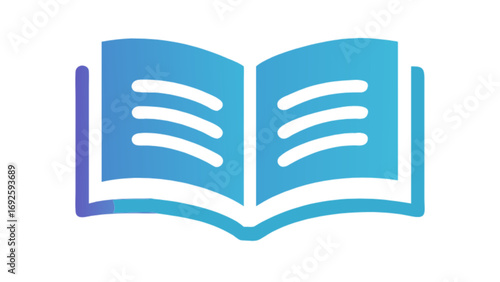 Open book vector illustration for education reading learning and knowledge concept design graphic with pages