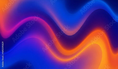 Vibrant abstract gradient mesh background with smooth color transition and wave