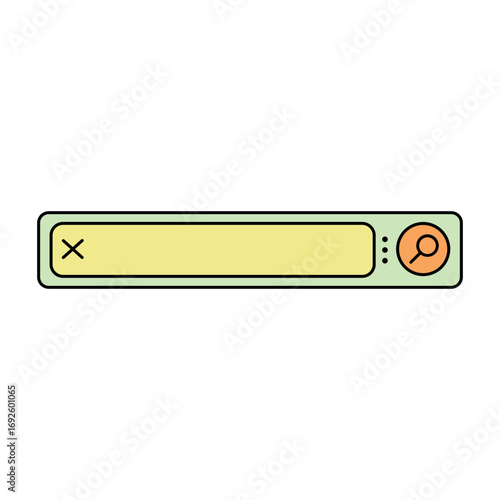 Set of colorful search bar with various shapes, web search bar, search bar. Vector illustration of a search navigator. Element for website interface design.