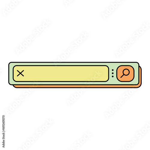 Set of colorful search bar with various shapes, web search bar, search bar. Vector illustration of a search navigator. Element for website interface design.