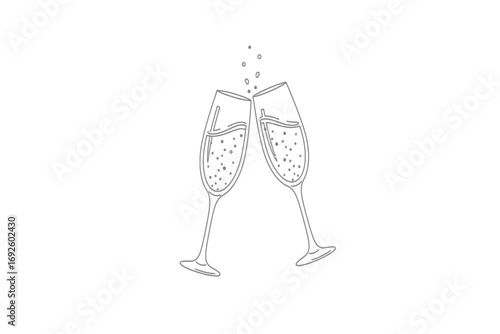 Line art illustration of candles, cones, and flowers on a rectangular tray design