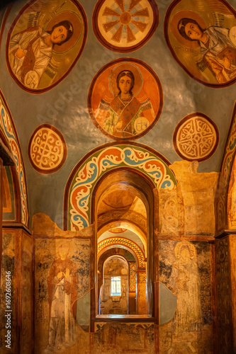 Frescoed chapel interior in Saint Sophia Cathedral, Kyiv