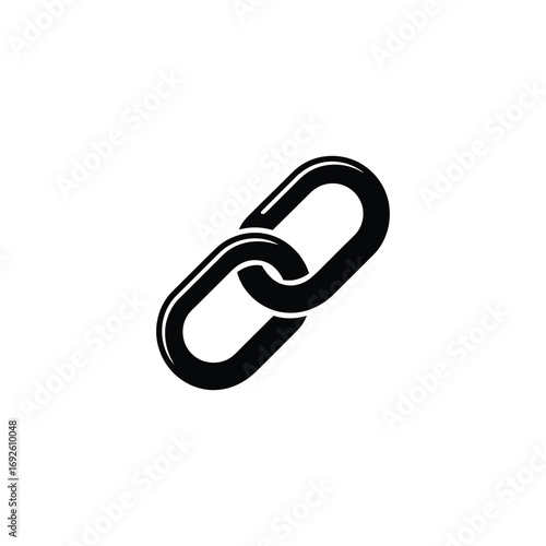 Black Chains Interlocked, Symbolizing Unity and Strength on Transparent Background