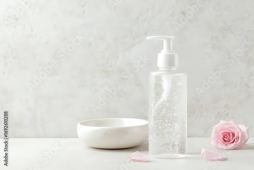 Minimalist Gel Cleanser with Rose Petal Detail