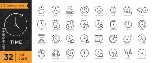 Time icon set
