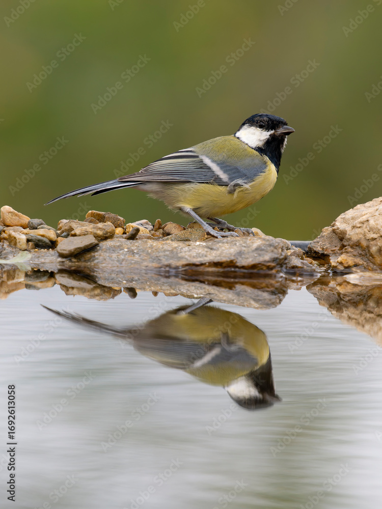 Naklejka premium Great tit, Parus major