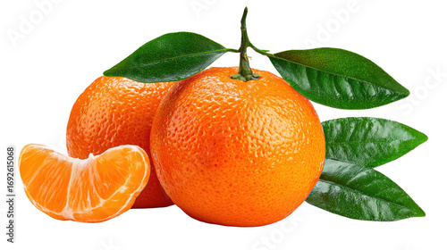 Vibrant Tangerines: A captivating composition of fresh, juicy tangerines, showcasing their vivid orange hues and succulent segments, perfect for conveying freshness.