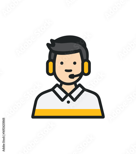 Person with headphones and headset