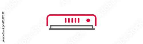 Red wireless router icon