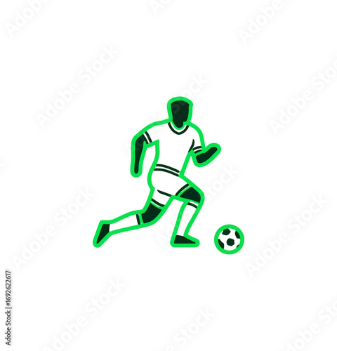 Soccer player running with ball