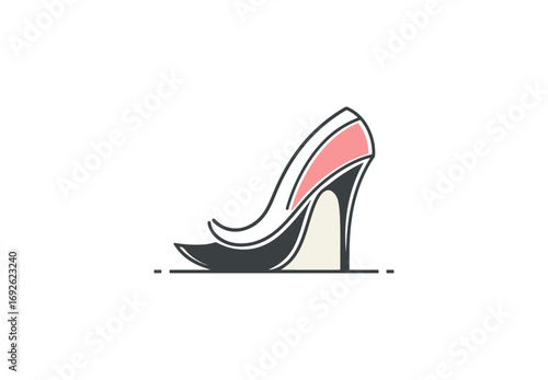 Stylish high heel shoe illustration