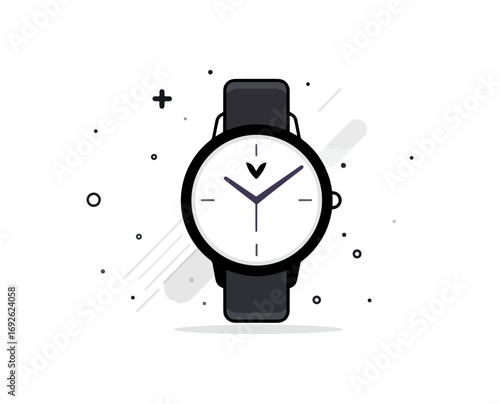 Stylish wristwatch illustration