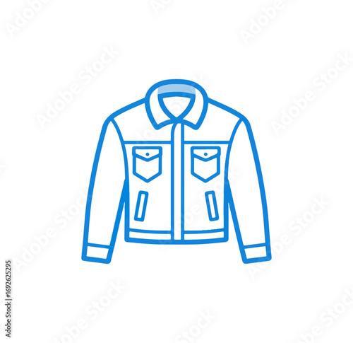 White denim jacket illustration