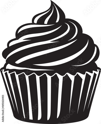 Cupcake Silhouette Bakery Logo & Icon Art