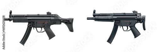 Set of a gun isolated on transparent background.