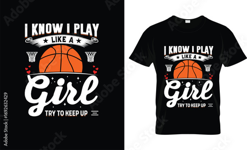 Basketball girl try to keep up play orange