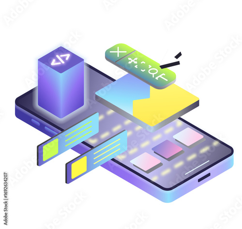Mobile app development and user interface elements
