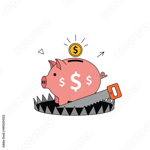 Saving money carefully avoiding financial traps and dangers to achieve wealth