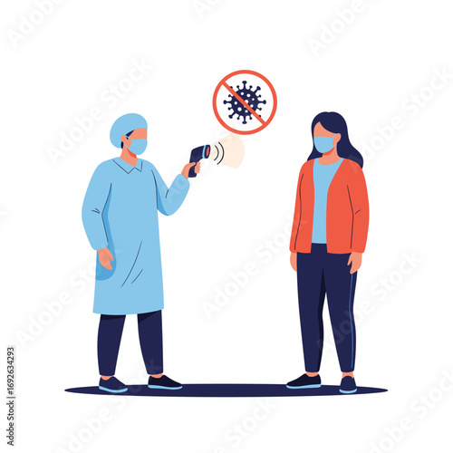 Health screening procedures temperature check during pandemic times essential safety measure for public health
