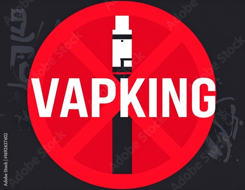 Prohibition sign against vaping