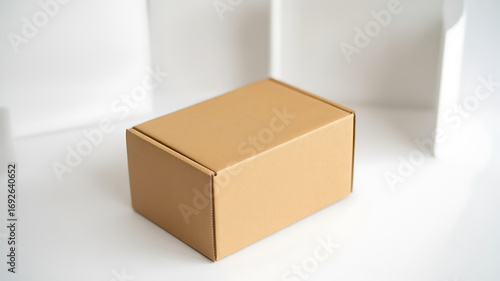 Wallpaper Mural Simple brown cardboard box closed image Torontodigital.ca