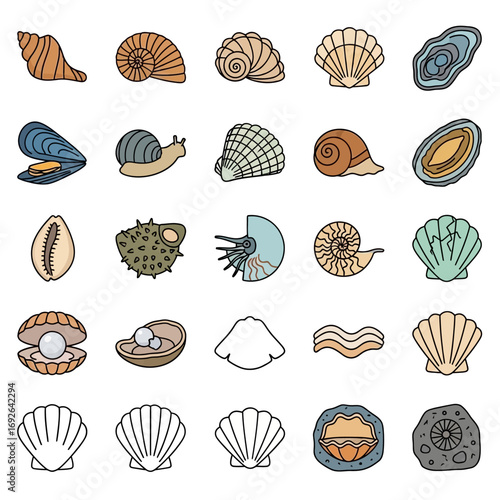 Monochrome icon collection of diverse occupations, representing a variety of career paths and employment opportunities